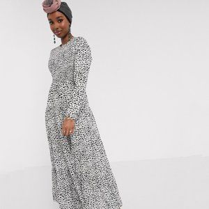 ASOS DESIGN tiered polka dot maxi dress NWT US6